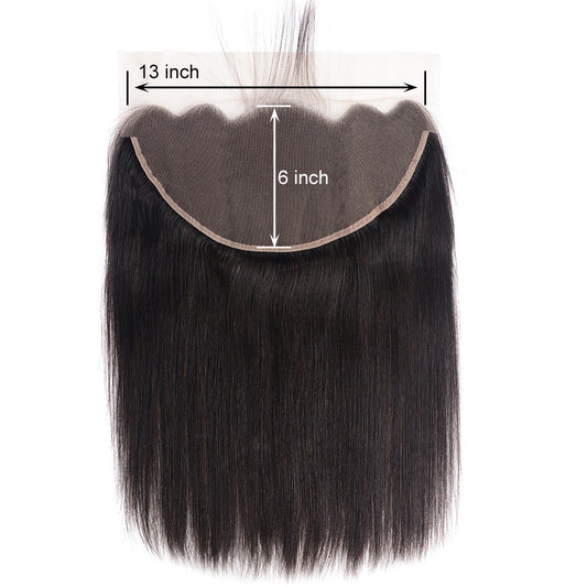 13*6 Straight Hair Lace Frontal Closure, 100% Virgin Human Hair