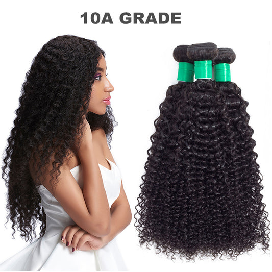 10A Grade Curly Hair 3 Bundles 100% Remy Human Hair Natural Color