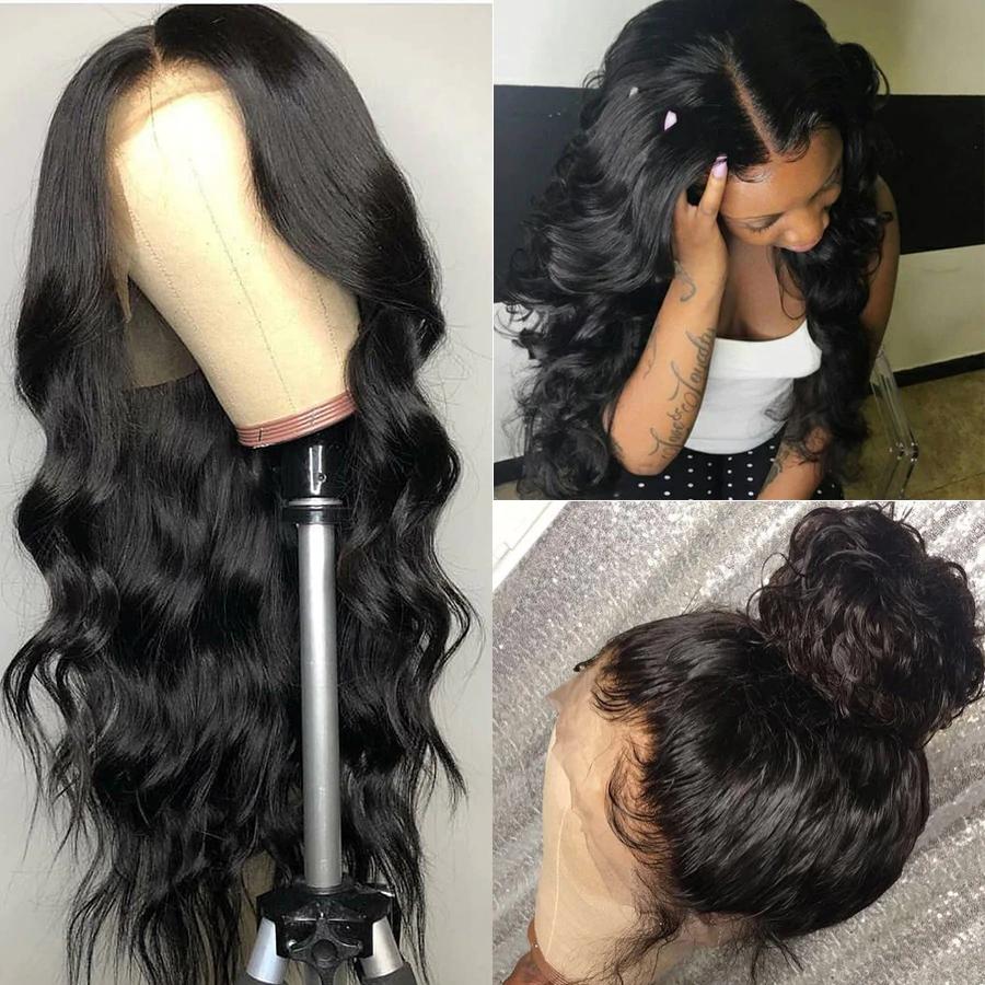 360 Lace Frontal Wigs with Baby Hair Body Wave Virgin Hair Wigs