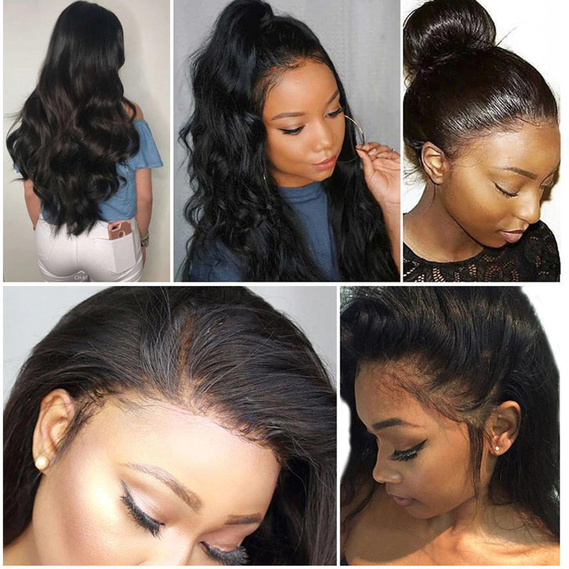 360 Lace Frontal Wigs with Baby Hair Body Wave Virgin Hair Wigs